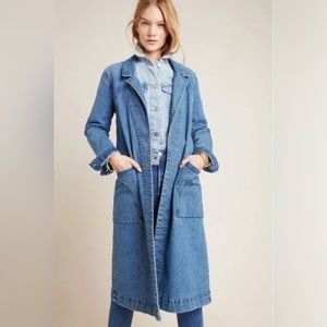 Anthropologie Denim Duster Coat